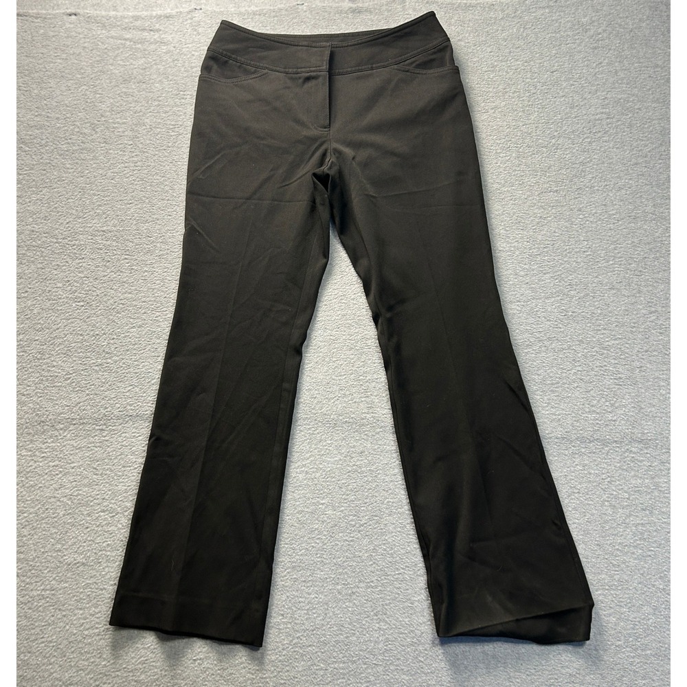 INC International Concepts Bootcut Pants Petite 6 Black Career Slight Flare
